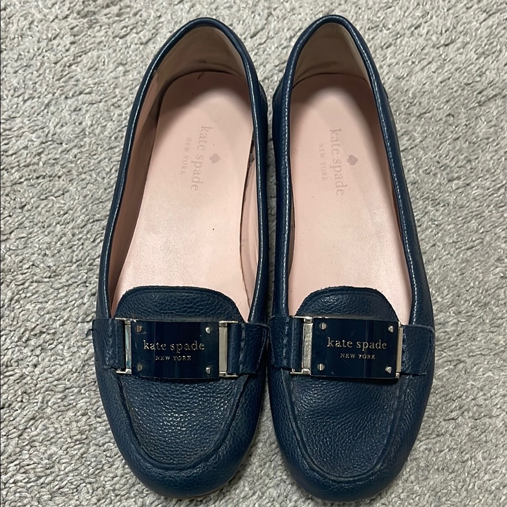 kate spade Dark Blue Leather Loafers